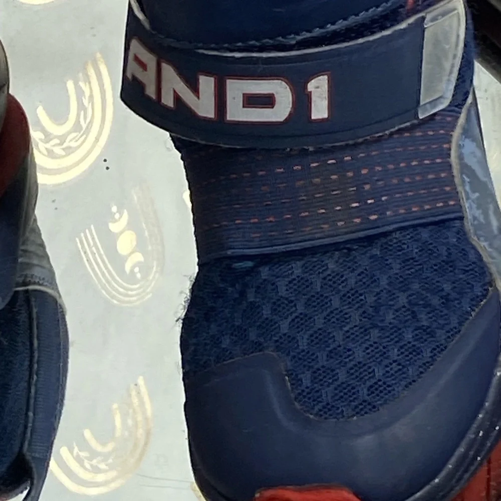 AND1 Kids Navy and Crimson Sneakers